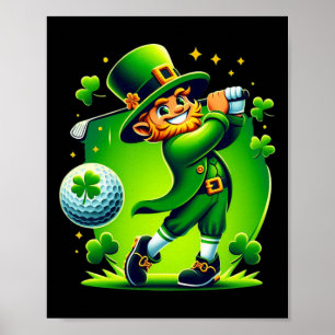 Poster Golfe Dia de São Patrício Golfe Golfe Irlandês