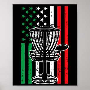Poster Golfe Disc Italiano Bandeira da Itália Frisbess Di