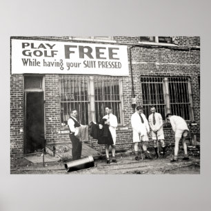 Póster Golfe do jogo livre (ao ter seu terno pressionado)