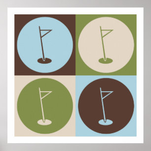 Póster Golfe do pop art