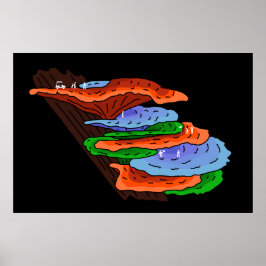 Poster Golfe em Cogumelos Prateleira