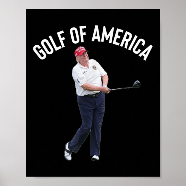 Poster Golfe Engraçado Da América Donald Trump Pun (Frente)