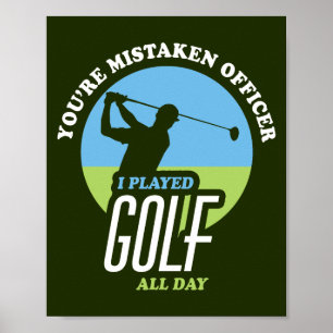 Poster Golfe Engraçado Dizendo Golfistas