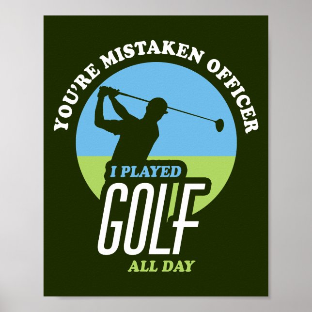 Poster Golfe Engraçado Dizendo Golfistas (Frente)