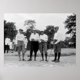 Poster Golfe Foresome de Harding, 1920