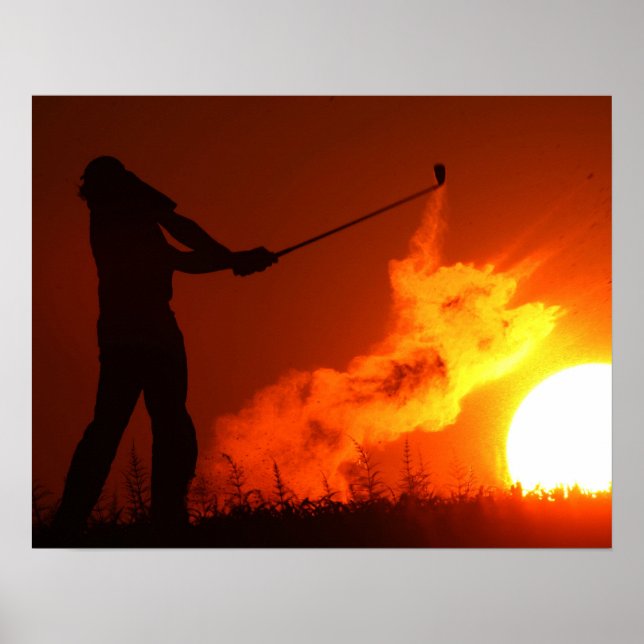Poster Golfe no Sunset (Frente)