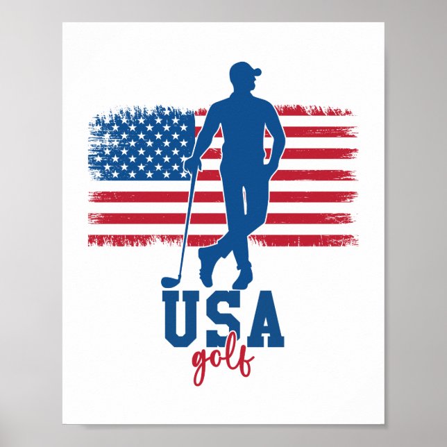 Poster Golfe Patriótico EUA (Frente)