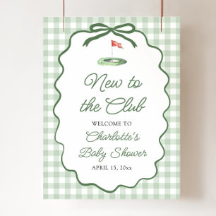 Poster Golfe Verde Novo no Clube Chá de Bebê Boas-Vindas