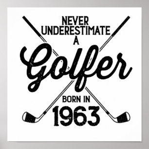 Poster Golfer Golfing de 60 anos 1963 Golfer's 60th