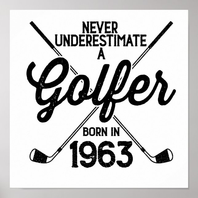 Poster Golfer Golfing de 60 anos 1963 Golfer's 60th (Frente)