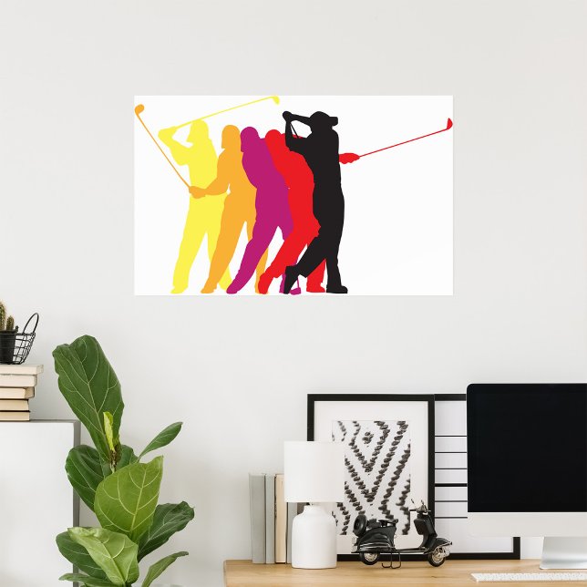 Poster Golfer Silhouettes (Criador carregado)