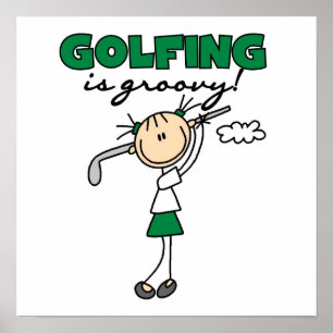 Póster Golfing é Groovy