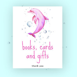 Poster Golfinho de aquarela - Cartões de livros e present