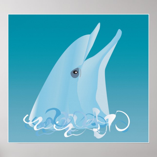 Póster Golfinho Feliz (Frente)