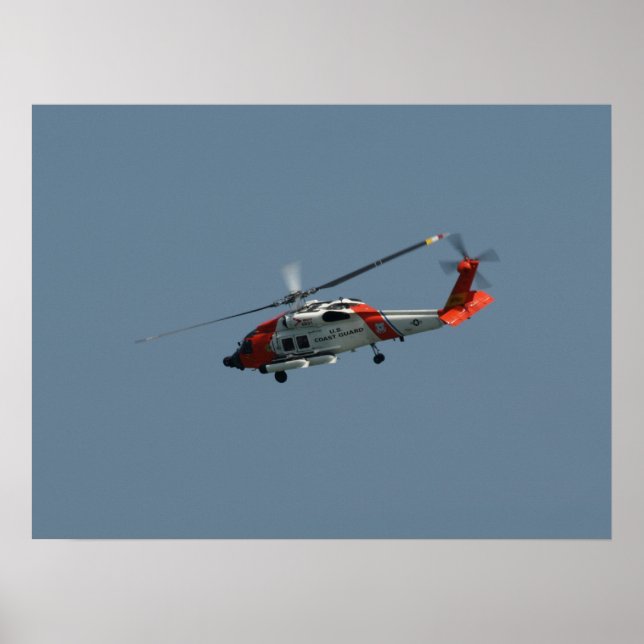 Poster Golfinho MH-65D do Eurocopter. (Frente)