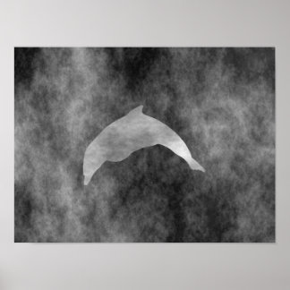 Poster Golfinho Preto Escuro