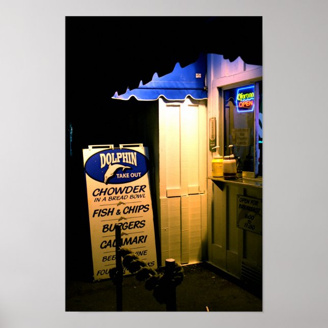 Póster Golfinho Sai à Noite em Papais noeis Cruz (Frente)