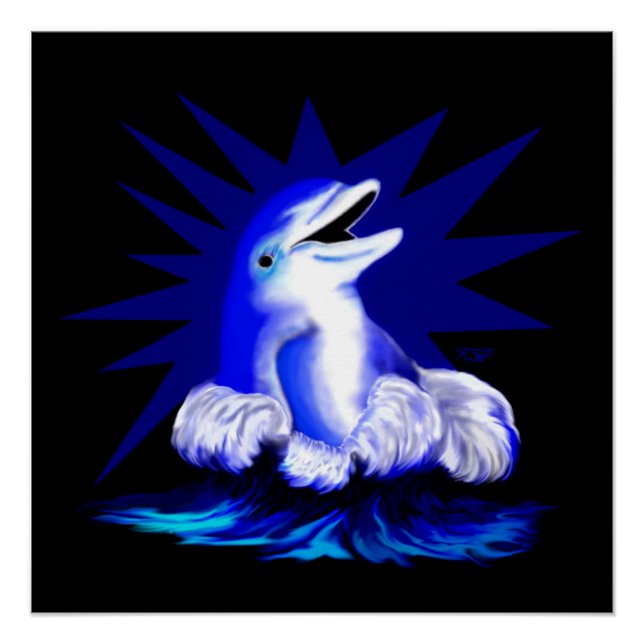 Póster Golfinho sorridente (Frente)