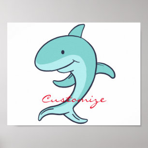 Poster Golfinhos Azuis Pulando Thunder_Cove