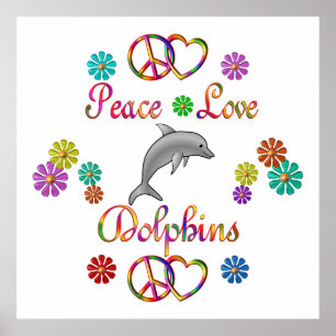 Poster Golfinhos do amor da paz