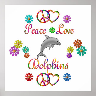Poster Golfinhos do Peace Love