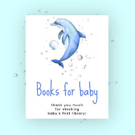 Poster Golfinhos em aquarela - Livros para bebé