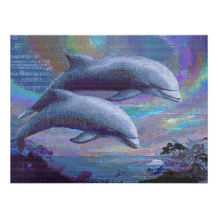 Póster Golfinhos místicos no reino do oceano dos sonhos