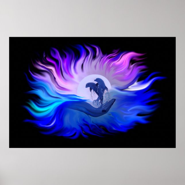 Poster Golfinhos na Lua (Frente)
