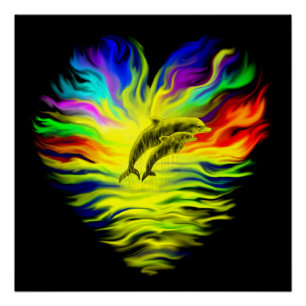 Póster Golfinhos no Sol