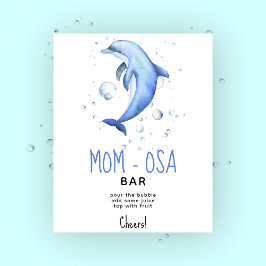 Poster Golfinhos oceânicos em aquarela - bar momosa