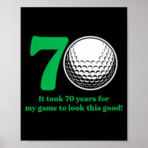 Poster Golfista de 70 anos_ Golfe Golfe Aniversário de 70