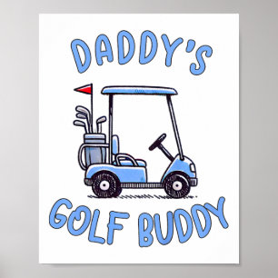 Poster Golfista Infantil Pai Filho Golfe do Papai Menino