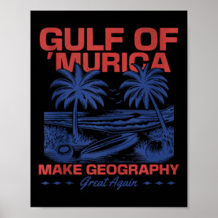 Poster Golfo Americano Do Golfo Patriótico De Murica