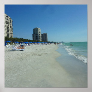 Póster Golfo Beach Nápoles, Florida