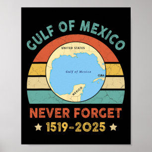 Poster Golfo Da América Dos Eua Funny Golfo Do México Nun