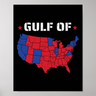 Poster Golfo Da América Eua Funny U Bandeira 1