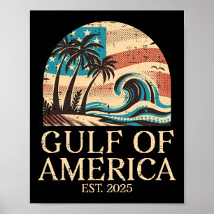 Poster Golfo Da América Onda Homens Vintage Crianças Mulh