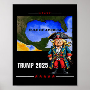 Poster Golfo da América Trump Assume o Golfo Ck Engraçado