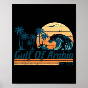 Poster Golfo Da Arábia Est 2025 Trump Arabian Golfo Funny