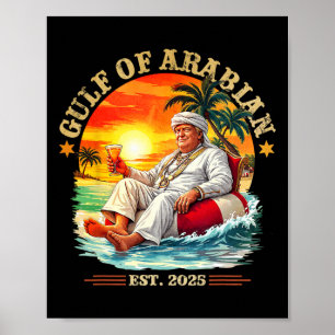 Poster Golfo De Árabe No Leste De 2025 Funny Trump Vintag