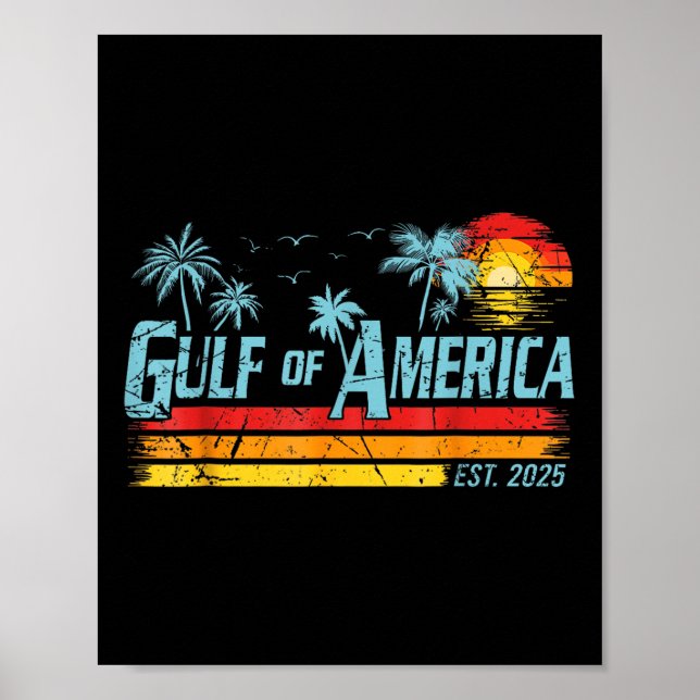Poster Golfo De Bandeira Americana 2025 (Frente)