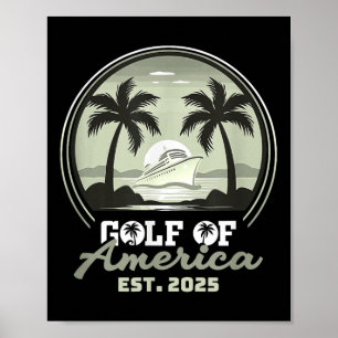 Poster Golfo De Bandeira Americana 2025