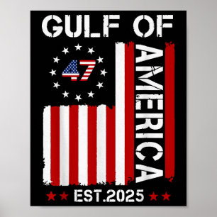 Poster Golfo De Bandeira Americano 2025