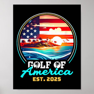 Poster Golfo De Bandeira Americano 2025