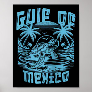 Poster Golfo De Retro-Verão Do México