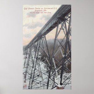 Poster Golfo de Stream Trestle na Ferrovia Somerset
