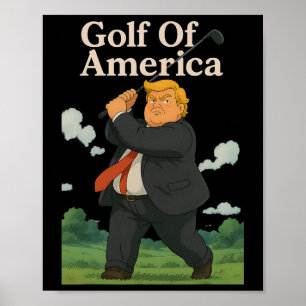 Poster Golfo Divertido da América Donald Trump Trocadilho
