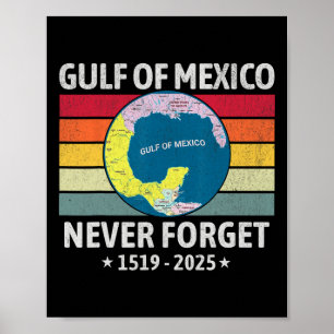 Poster Golfo Divertido Dos EUA América Golfo Do México Nu