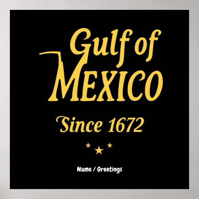 Poster Golfo do México desde 1672, mergulho profundo na h (Frente)