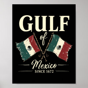 Poster Golfo Do México Desde 1672, Retro Vintage T-shirt1
